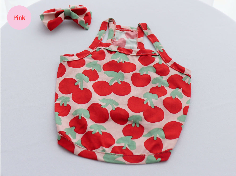 Cherry Crop Top – Pink