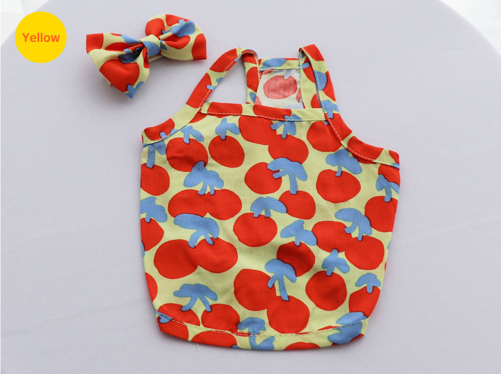 Cherry Crop Top – Yellow