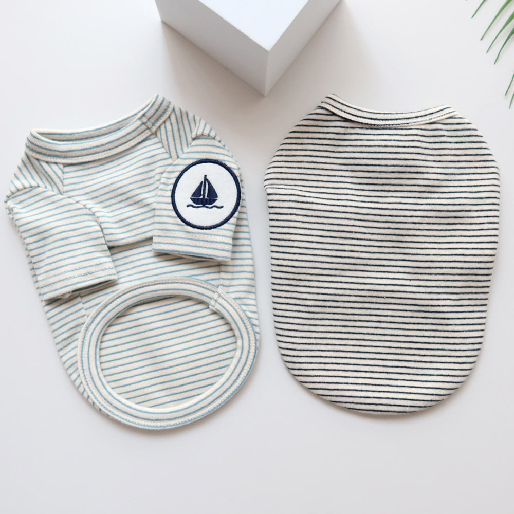 Marine Striped Tee (Navy)