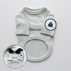 Marine Striped Tee (Sky Blue)