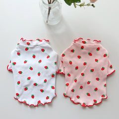 Strawberry Ruffle Tee (Pink)