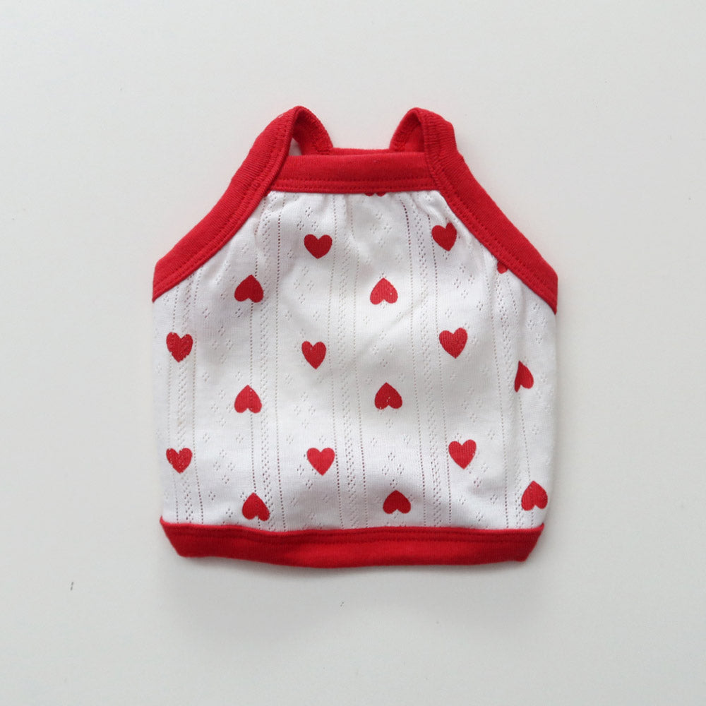 Heart Sleeveless Top (Red)