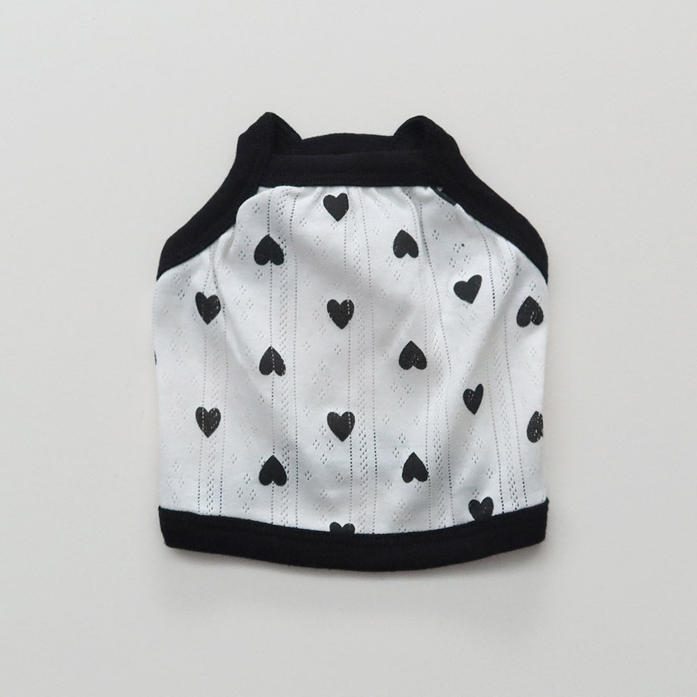 Heart Sleeveless Top (Black)