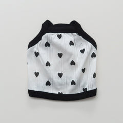 Heart Sleeveless Top (Black)