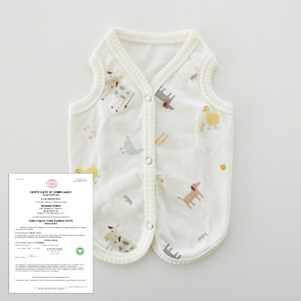 Organic Zoo Vest – Ivory