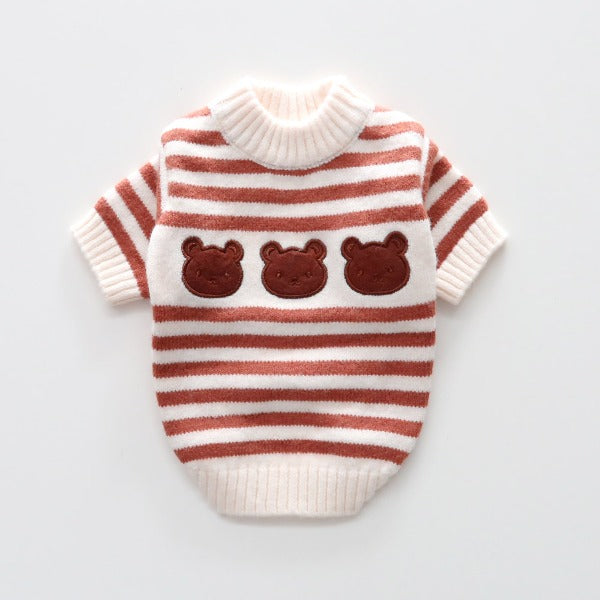 Three Bears Knit Sweater – Brown