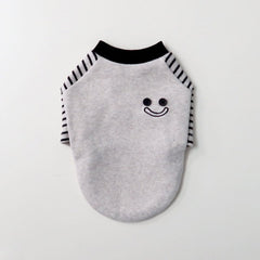 Button Raglan T-Shirt – Black Stripes
