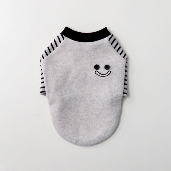 Button Raglan T-Shirt – Black Stripes
