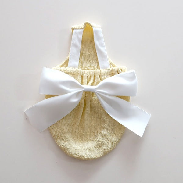 Big Ribbon Sleeveless Top – Yellow