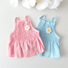 [Additional Color] Linen Smocked Dress – Sky Blue product photo 5