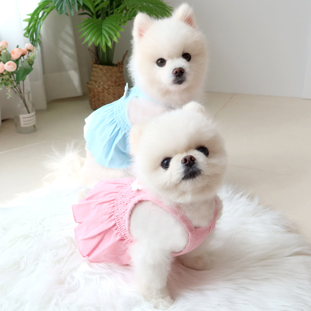 [Additional Color] Linen Smocked Dress – Sky Blue product photo 12