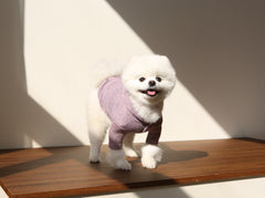 Knit Button Hood – Lavender