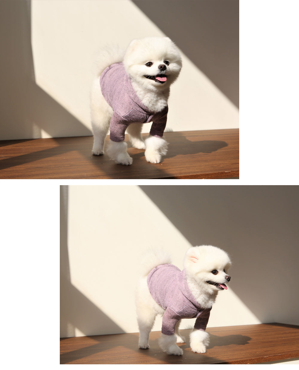 Knit Button Hood – Lavender