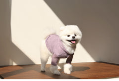 Knit Button Hood – Lavender