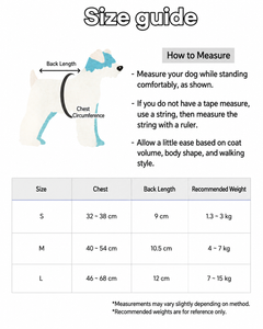 Color On H Harness size guide in English