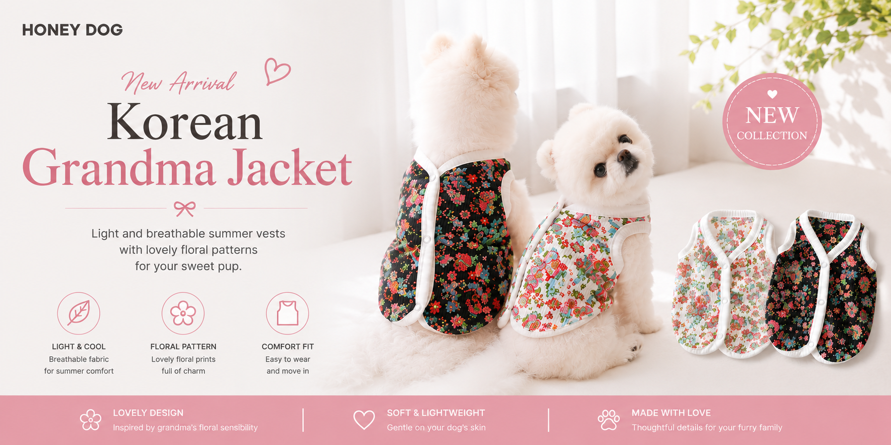 Honey Dog Korean Grandma Jacket new collection banner